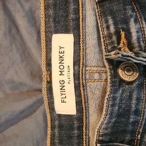 Flying monkey platinum super soft denim stretch Jean shorts